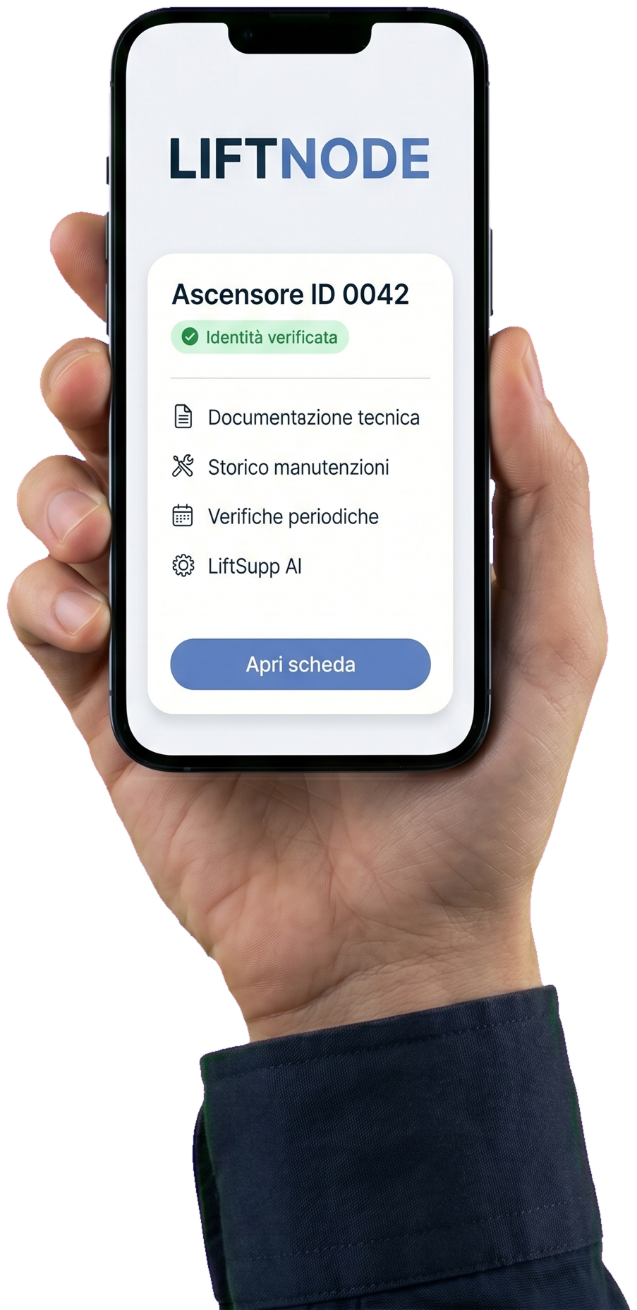 App LiftNode su smartphone